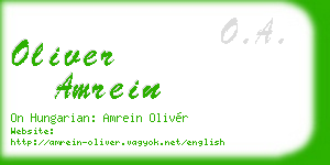 oliver amrein business card