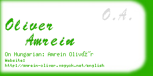 oliver amrein business card